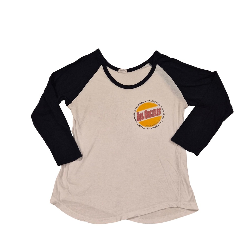 John Galt Los Angeles California Raglan Baseball Tee Cream Black Small Italy